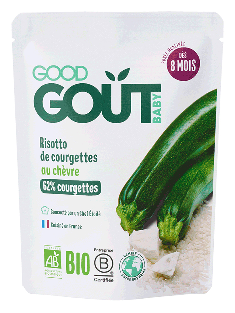 Risotto de Courgettes au Chèvre Bio pour Bébé dès 8 Mois - 190 g